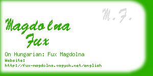 magdolna fux business card